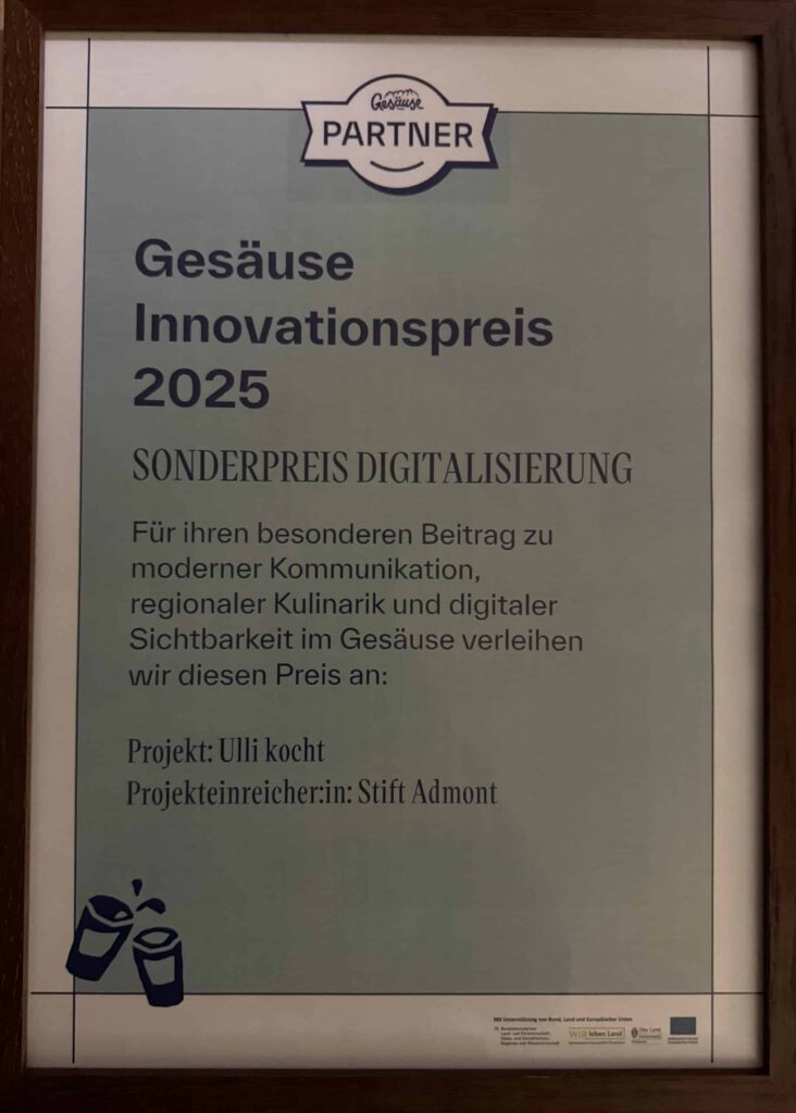 Sonderpreis Gesäuse Innovationspreis Ulli kocht